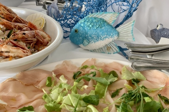 Piatti di pesce del ristorante
