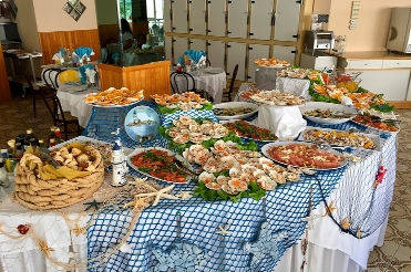 Piatti di pesce del ristorante
