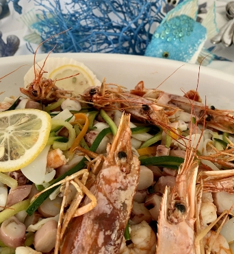 Piatti di pesce del ristorante